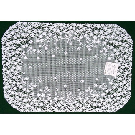 Blossom 14x20 White Placemat Set OF (4) heritage Lace