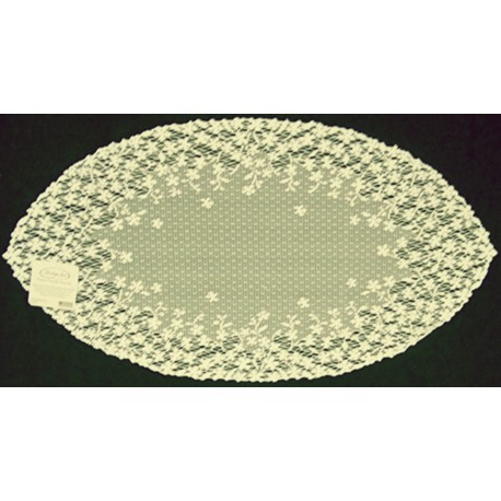 Blossom 12x22 Ecru Doily Set Of (2) Heritage Lace