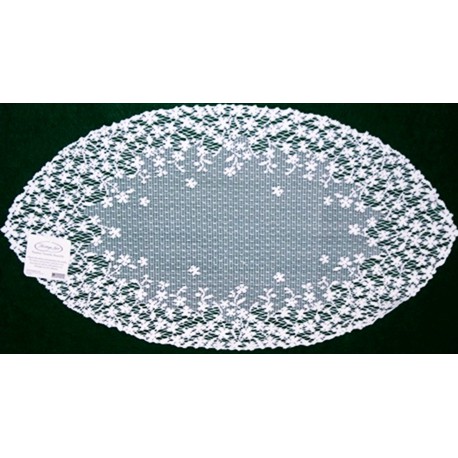 Blossom 12x22 White Set Of (2) Doilies Heritage Lace