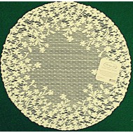 Doilies Blossom 12 Inch Round Ecru Set Of (2) Heritage Lace