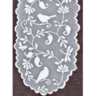 Table Runner Bristol Garden 14 x 60 White Heritage Lace