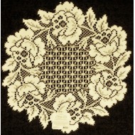 Cottage Rose 15 Inches Round Ecru Doily Set Of (2) Heritage Lace