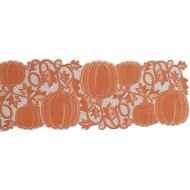 Table Runner Pumpkin Vine 14x36 Orange Heritage Lace