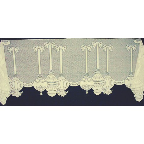 Mantel Scarf Ornaments 19x92 Ivory Heritage Lace