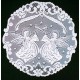 Doilies Victorian Angels Pattern 20 Inch R White Set Of (2) Oxford House