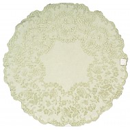 Table Topper Elizabeth 42 R Silver Sage Heritage Lace