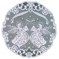 Doilies Victorian Angels Pattern 20 Inch R White Set Of (2) Oxford House