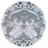 Doilies Victorian Angels Pattern 20 Inch R White Set Of (2) Oxford House
