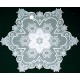 Table Topper Snowflake 47 Inch Round White Heritage Lace