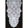 Table Runner Snowflake 19x65 White Heritage Lace
