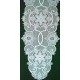 Table Runner Snowflake 19x65 White Heritage Lace