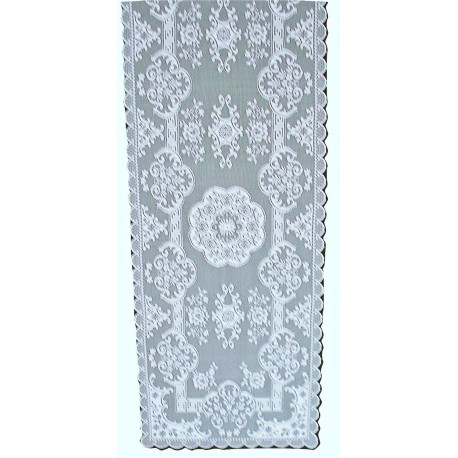 Grantham-Filigree 14x54 White Table Runner Heritage Lace