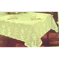 Tablecloths Snowman Family 60x104 Rectangle Ivory Heritage Lace