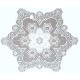 Table Topper Snowflake 47 Inch Round White Heritage Lace