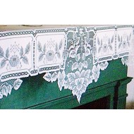 Mantel Scarf Heirloom 20x91 White Heritage Lace
