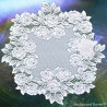 Tea Rose 15 Inch Round White Doily Set Of (2) Heritage Lace