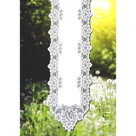 Table Runner Heirloom 14x54 White Heritage Lace