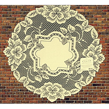 Doily Heirloom Ecru 16 Round Set Of (2) Heritage Lace