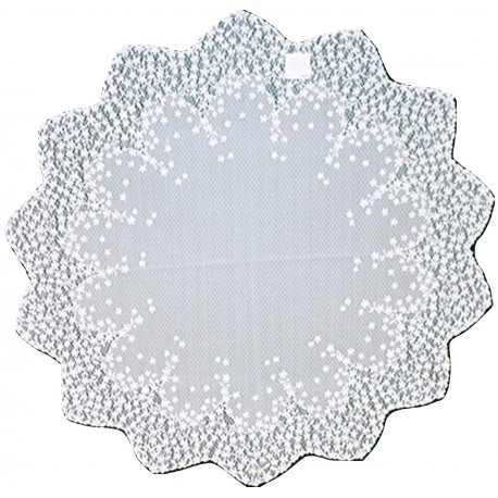 Blossom 42 Inch Round White Table Topper Heritage Lace