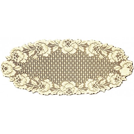 Cottage Rose 14x34 Ecru Table Runner Heitage Lace