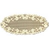 Cottage Rose 14x34 Ecru Table Runner Heitage Lace