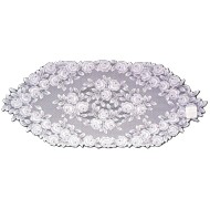 Table Runner Tea Rose White 14x36 Heritage Lace