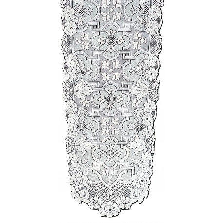 Filigree 14x90 White Table Runner Heritage Lace