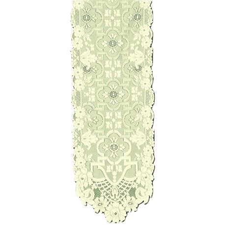 Filigree 14x54 Light Ivory Table Runner Heritage Lace