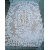 Tablecloths Trellis Rose Rectangle 60x84 White Oxford House