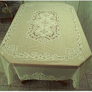 Tablecloths Battenburg Paisley 60x90 Rectangle Ivory Oxford House