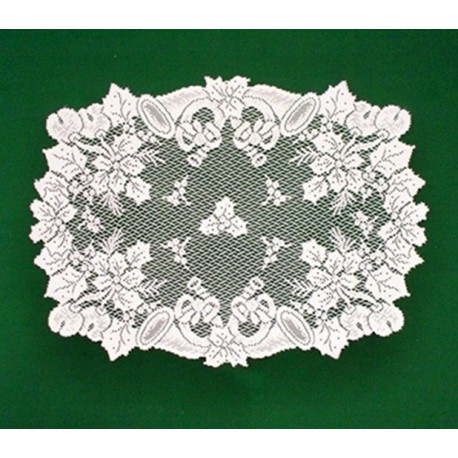 Doilies Christmas Horns 20x28 White Oxford House