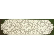 Table Runner Heritage Damask 14x64 Pearl Heritage Lace