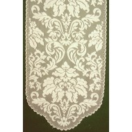 Table Runner Heritage Damask 14x49 Pearl Heritage Lace