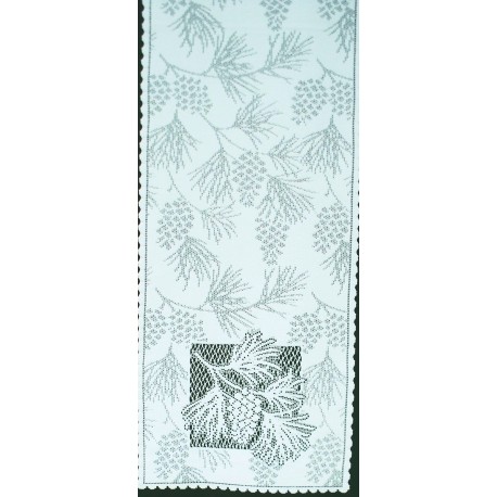 Table Runner Woodland 14x45 White Heritage Lace