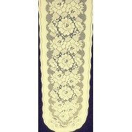  Roses n Bows 14x70 Ivory Table Runner Oxford House