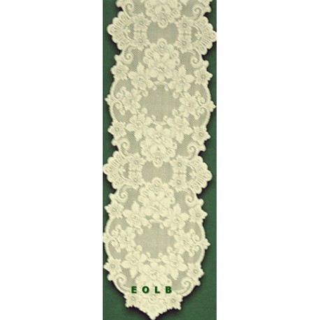  Cleremont 14x54 White Table Runner Heritage Lace
