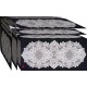 Table Runner Cleremont 14x36 White Heritage Lace