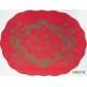 Placemat Roses n Bows 13x19 White On Red Set Of (4) Oxford House