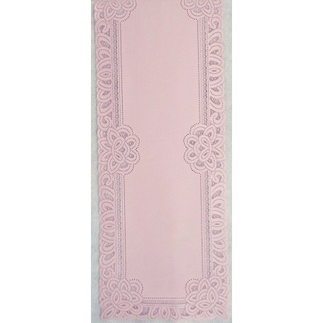 Table Runner Battenburg 14x70 Dusty Rose Oxford House