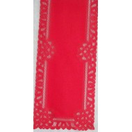 Table Runner Battenburg 14x50 Red Oxford House