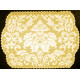 Placemats Heritage Damask Colonial Gold 14x20 Set Of (4) Heritage Lace