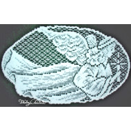 Doilies Joyful Angel 7x12 White Set Of (4) Heritage Lace