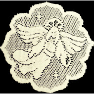 Doilies Nativity 8 Inch Round Ecru Set Of (4) Heritage Lace