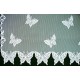 Curtain Tier Butterflies 60x30 White Heritage Lace