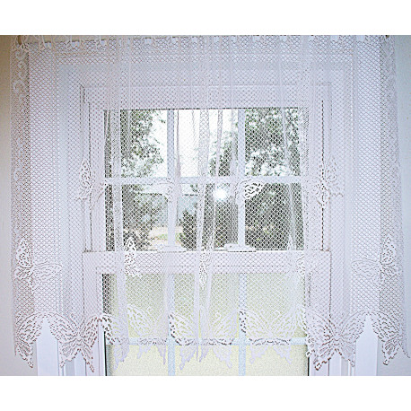 Erflies Curtain Tier 60x30 White Heritage Lace Elegance Of Boutique