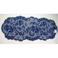 Table Runner Elizabeth 14x34 Indigo Blue Heritage Lace