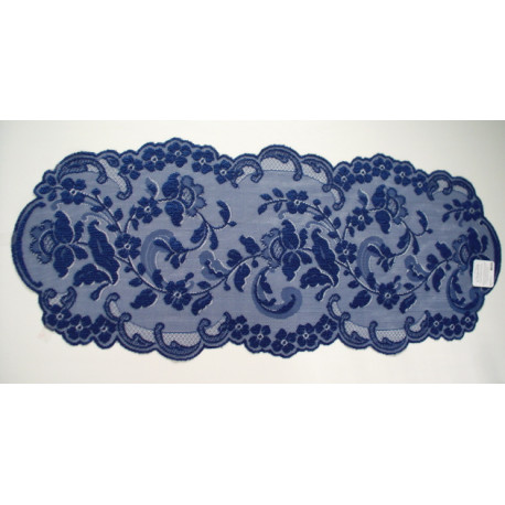 Table Runner Elizabeth 14x34 Indigo Blue Heritage Lace