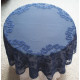 Table Topper Elizabeth 42 Inch Round Indigo Blue Heritage Lace