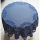 Table Topper Elizabeth 42 Inch Round Indigo Blue Heritage Lace