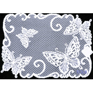  Butterflies 14x20 White Placemats Set Of (4) Heritage Lace
